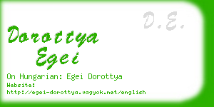 dorottya egei business card